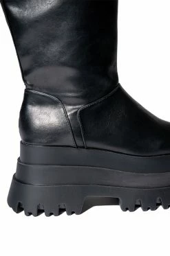 SKYHIGH FLATFORM BOOTIE IN BLACK -AZALEA WANG SHOP skyhigh flatform bootie in black black 5 5