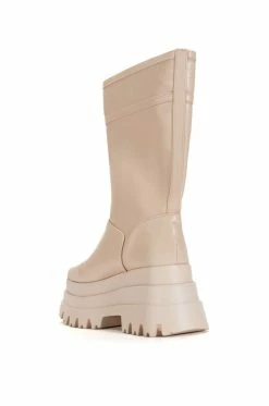 SKYHIGH FLATFORM BOOTIE IN NUDE -AZALEA WANG SHOP skyhigh flatform bootie in nude nude 4 4