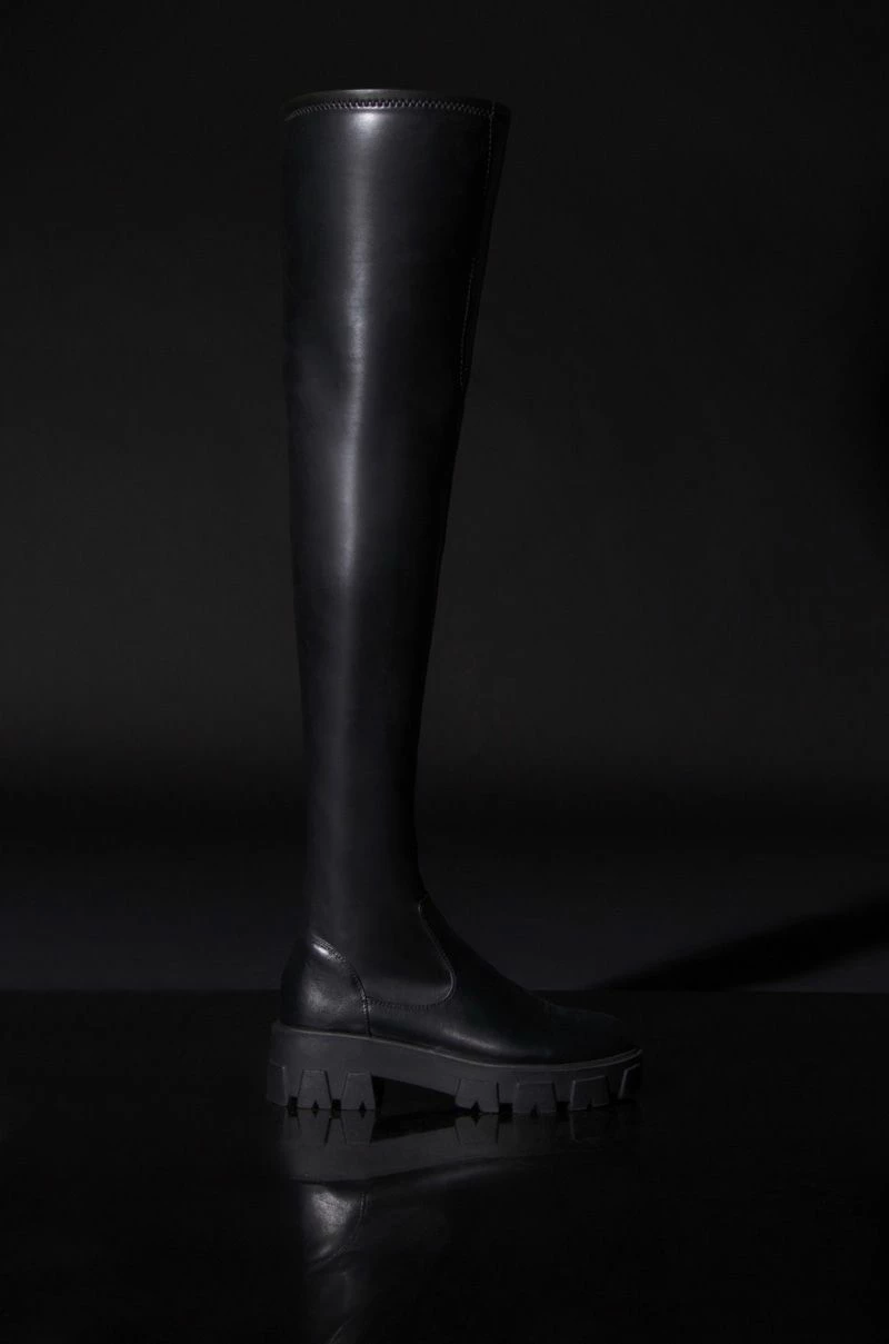 **SLIM FIT** AZALEA WANG LATE NIGHTS FITTED OVER THE KNEE FLATFORM BOOT WITH 4 WAY STRETCH 11 **SLIM FIT** AZALEA WANG LATE NIGHTS FITTED OVER THE KNEE FLATFORM BOOT WITH 4 WAY STRETCH - Image 9