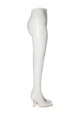 **SLIM FIT** AZALEA WANG LOVE IS IN THE AIR SEXY STILETTO PANT BOOT IN WHITE 14 **SLIM FIT** AZALEA WANG LOVE IS IN THE AIR SEXY STILETTO PANT BOOT IN WHITE -AZALEA WANG SHOP slim fit azalea wang love is in the air sexy stiletto pant boot in white white pu 3 3 c1