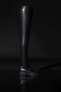 **SLIM FIT** AZALEA WANG SURGICAL FLATFORM BOOT WITH 4 WAY STRETCH IN STRETCH PU 19 **SLIM FIT** AZALEA WANG SURGICAL FLATFORM BOOT WITH 4 WAY STRETCH IN STRETCH PU -AZALEA WANG SHOP slim fit azalea wang surgical flatform boot with 4 way stretch in stretch pu black 2 2