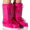 SNOWBELL PATENT COLD WEATHER BOOT IN PINK -AZALEA WANG SHOP snowbell patent cold weather boot in pink pink 1 1