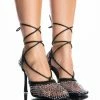 SUPERSTAR STATUS SQUARE TOE NETTED STRAPPY PUMP IN BLACK -AZALEA WANG SHOP superstar status square toe netted strappy pump in black black 2 2