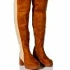 TOP TIER CHUNKY SUEDE BOOT IN TAN -AZALEA WANG SHOP top tier chunky suede boot in tan tan 1 1