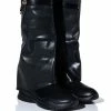 TRIPLE SEC FOLD OVER FLAT BOOT IN BLACK -AZALEA WANG SHOP triple sec fold over flat boot in black black 1 1