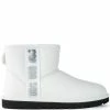 UGG CLASSIC MINI SIDE LOGO II BOOTIE IN WHITE 2 UGG CLASSIC MINI SIDE LOGO II BOOTIE IN WHITE -AZALEA WANG SHOP ugg classic mini side logo ii bootie in white white 2 2