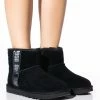UGG CLASSIC MINI SIDE LOGO II 2 UGG CLASSIC MINI SIDE LOGO II -AZALEA WANG SHOP ugg classic mini side logo ii black 1 1