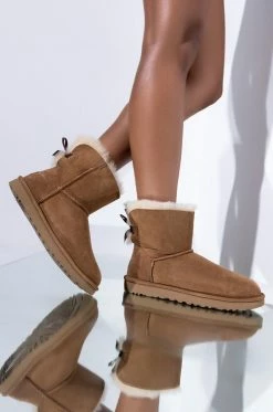 UGG MINI BAILEY BOW II 25 UGG MINI BAILEY BOW II -AZALEA WANG SHOP ugg mini bailey bow ii CHESTNUT 1 1
