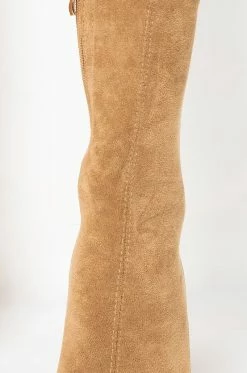 AZALEA WANG YOURE IN THE MOOD FOR A DANCE HIGH HEEL POINTED TOE BOOTIE -AZALEA WANG SHOP youre in the mood for a dance high heel pointed toe bootie taupe 4